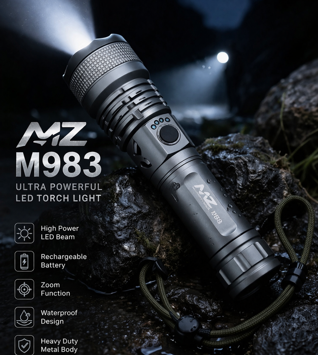 MZ M983 Ultra Powerful Rechargeable LED Torch Light