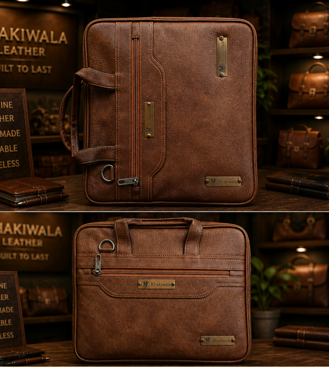 Khakiwala Premium Leather Office Briefcase Bag