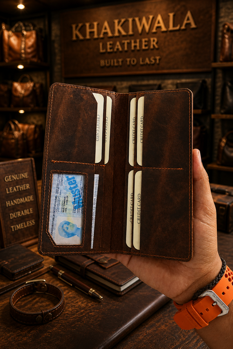 Khakiwala Premium Leather Long Wallet