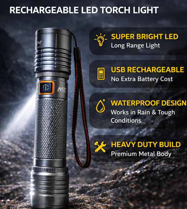 MZ M983 Ultra Powerful Rechargeable LED Torch Light
